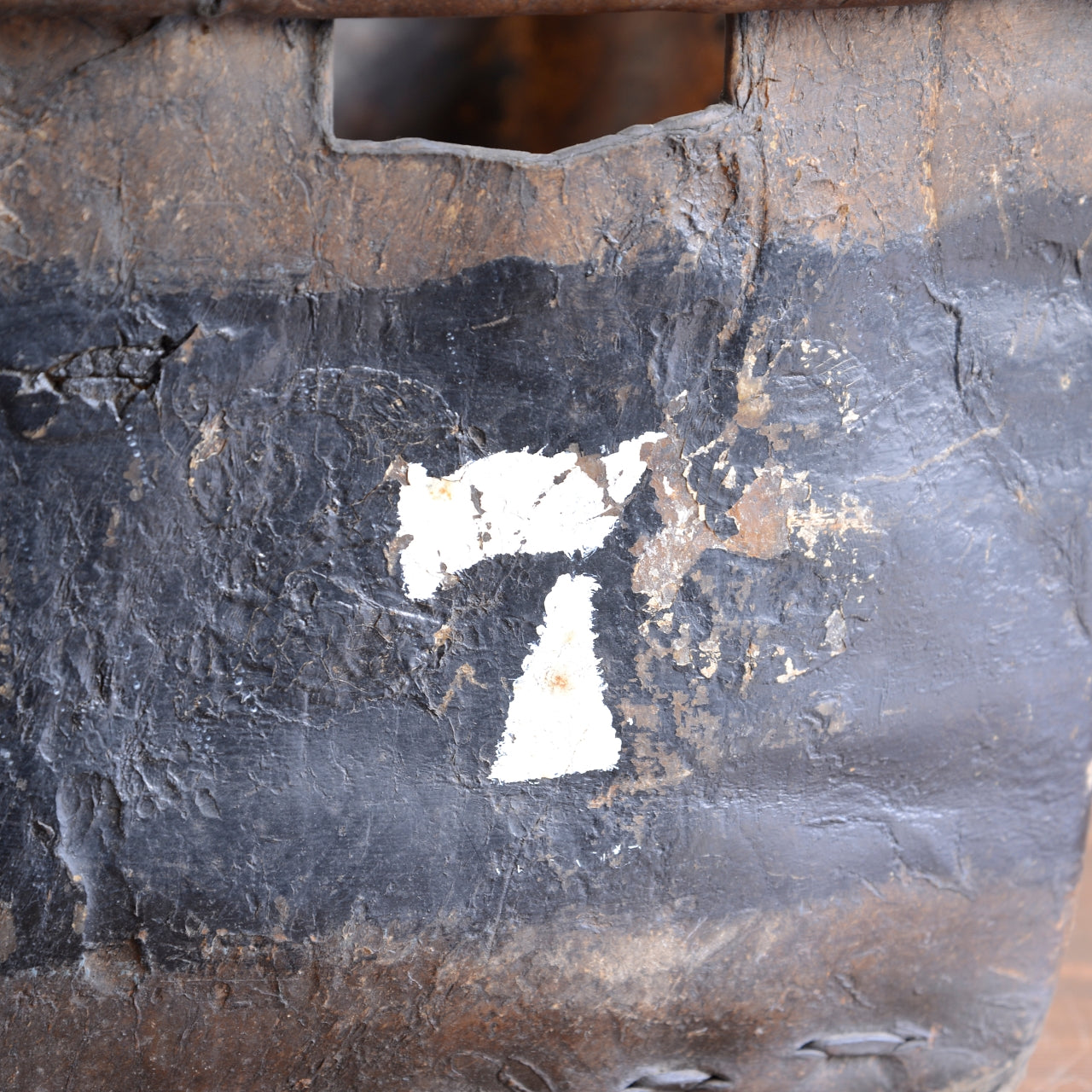 19th Century Buffalo Rawhide Mill Bucket - No 7