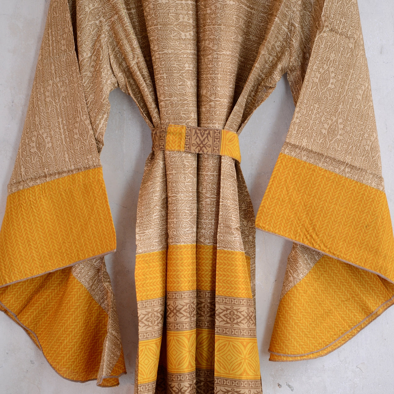 Vintage Saree Silk Batwing Kimono
