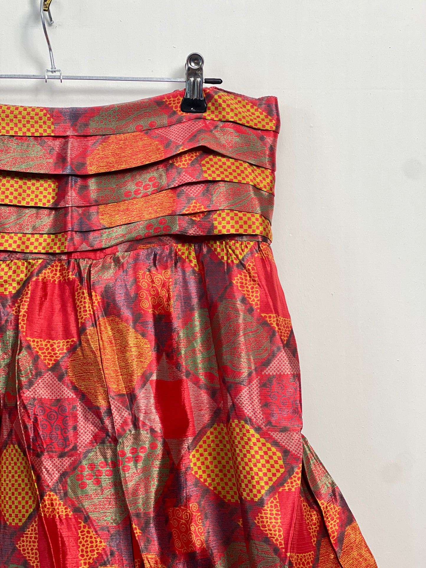 Vintage Saree Silk Pleated Skirt