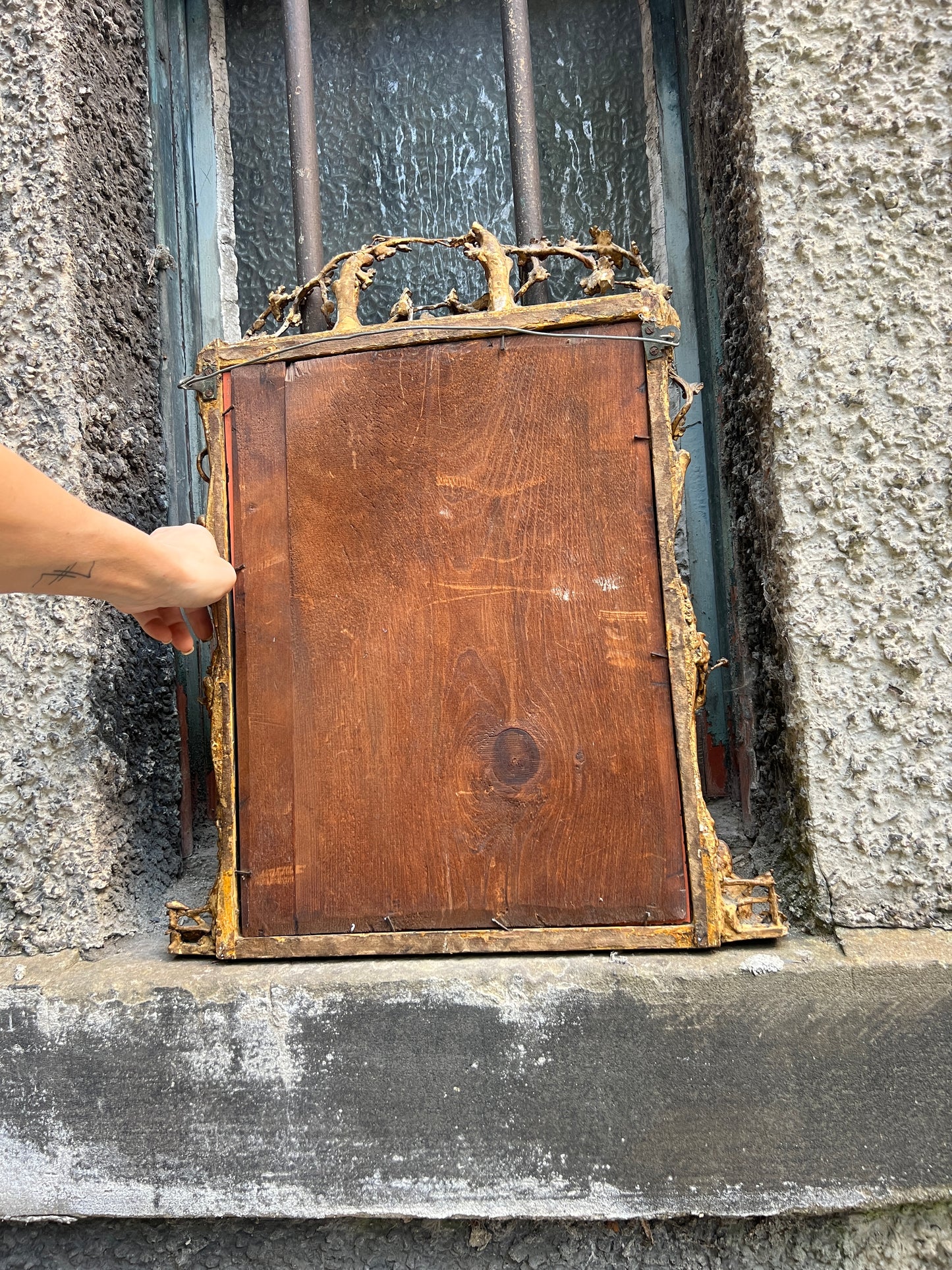 A rare George III Gilt Wood and Gesso Miniature Mantel Mirror