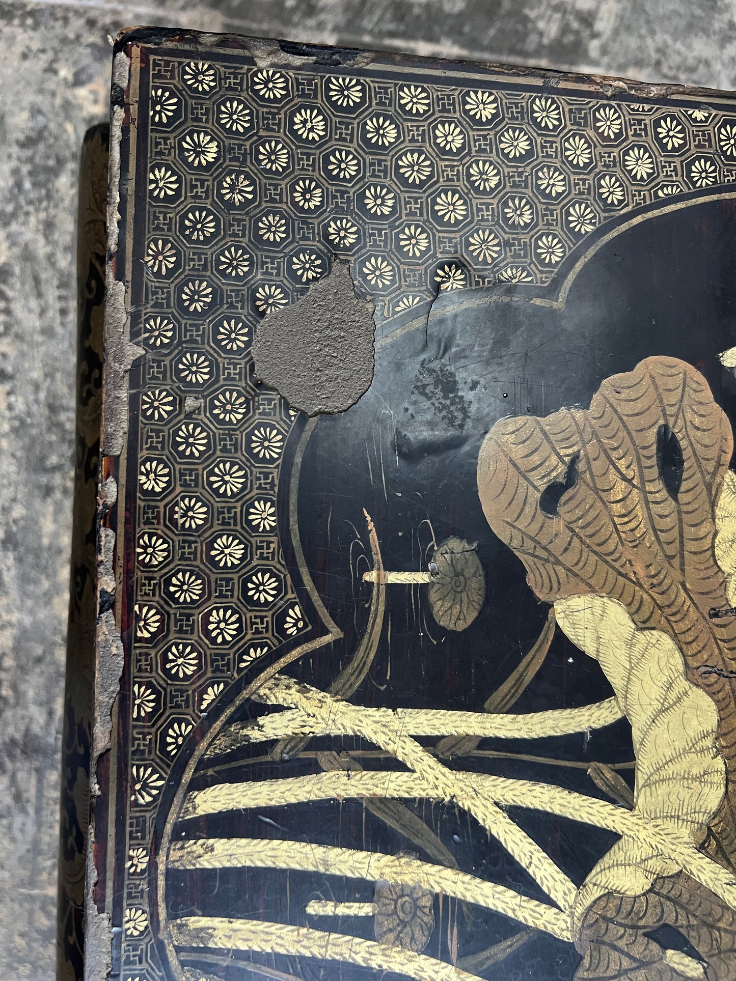 A Chinese Export Lacquered Coffee Table
