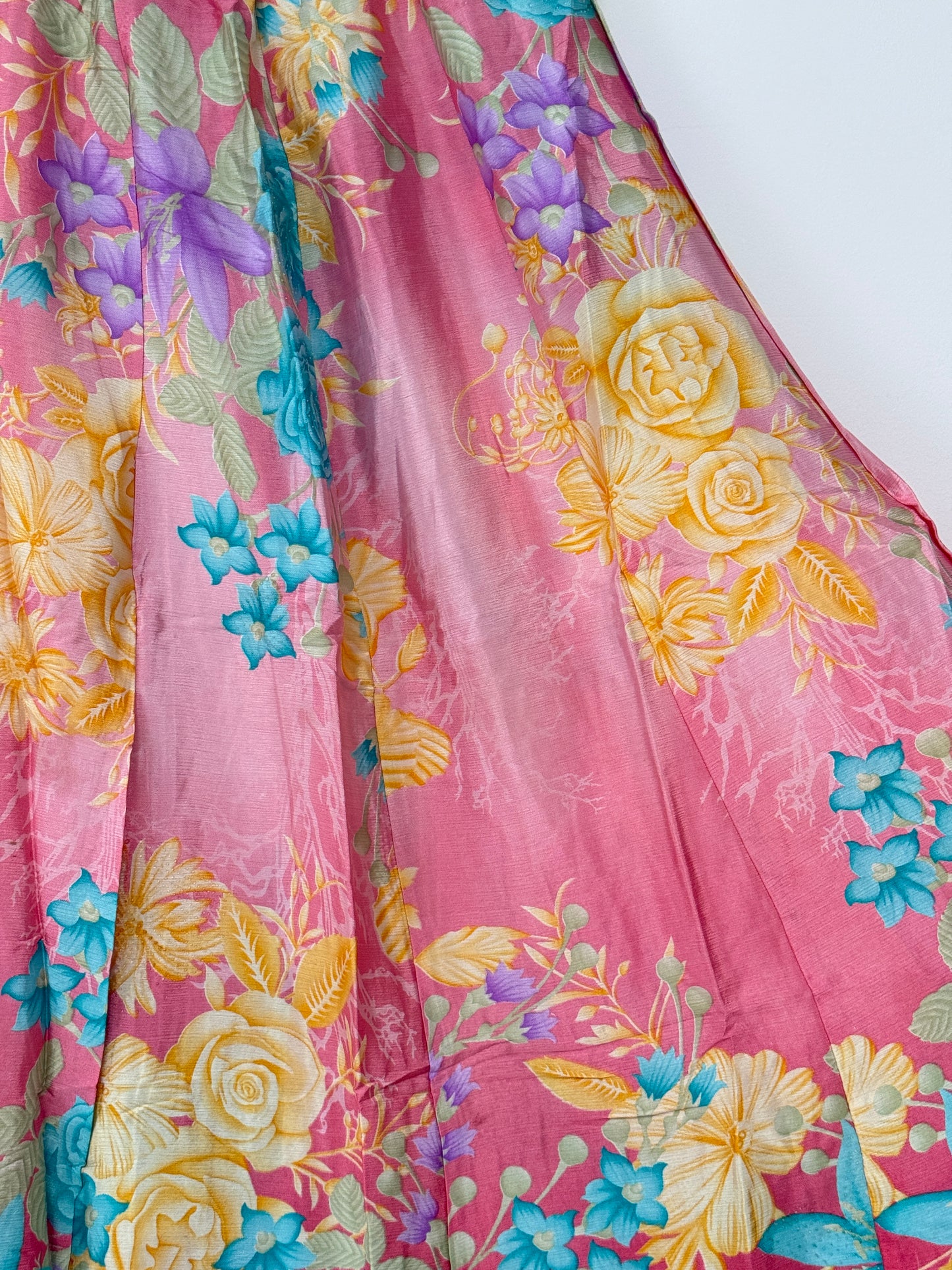 Vintage Saree Silk Pleated Skirt