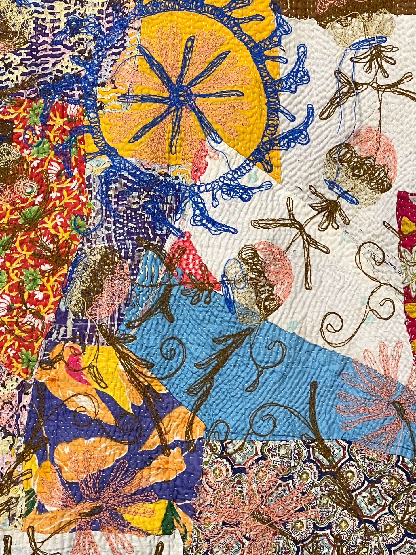 Vintage Kantha Suzani Quilt