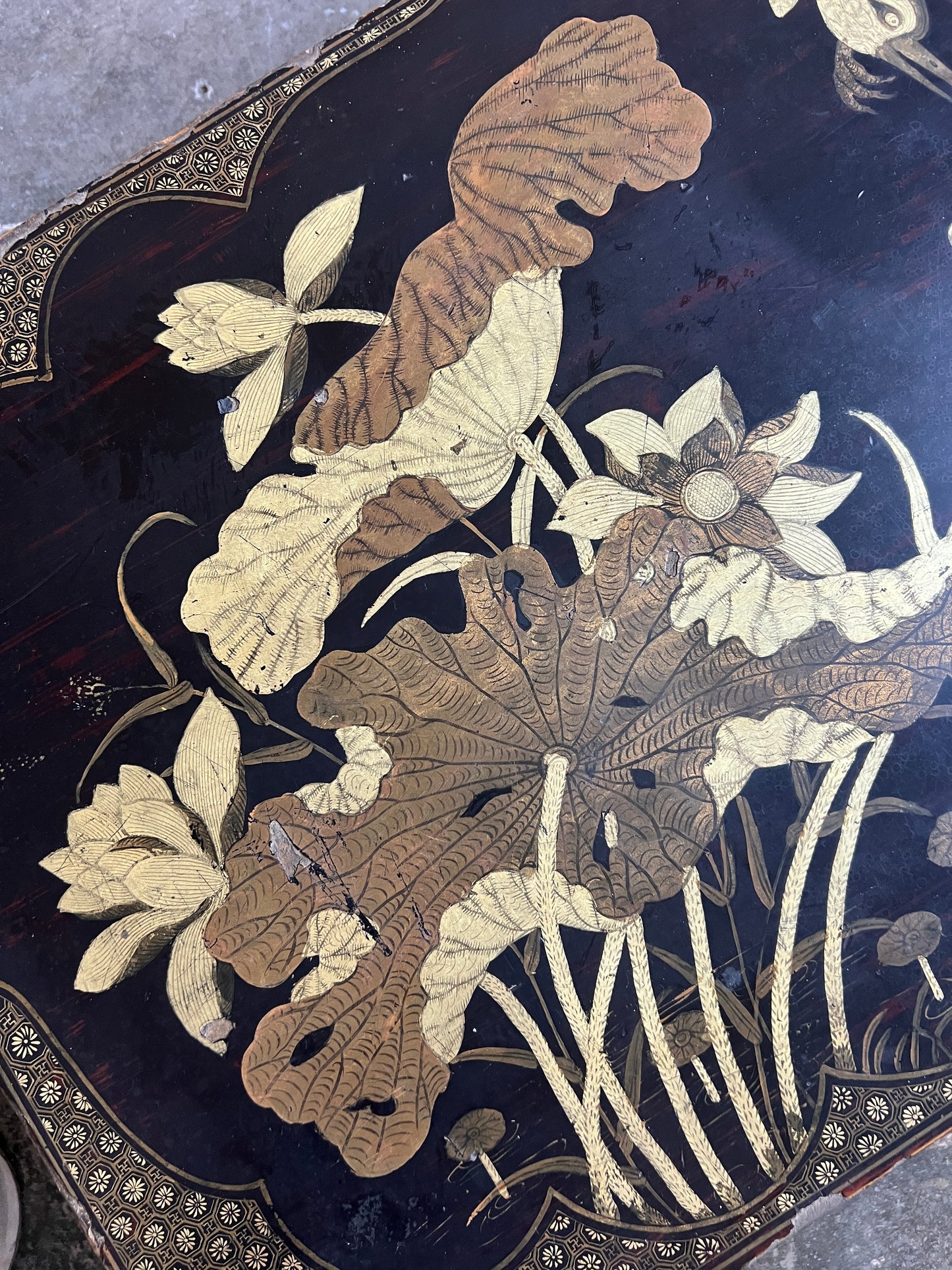 A Chinese Export Lacquered Coffee Table