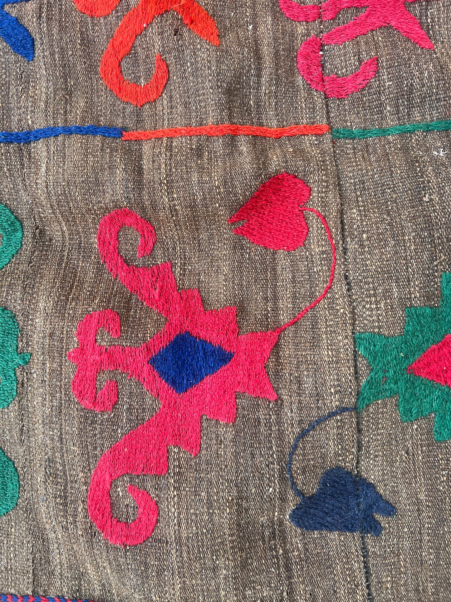 Handmade Wool Traditional Suzani Uzbeki Kilim Rug - 380cm by 275cm - No 1
