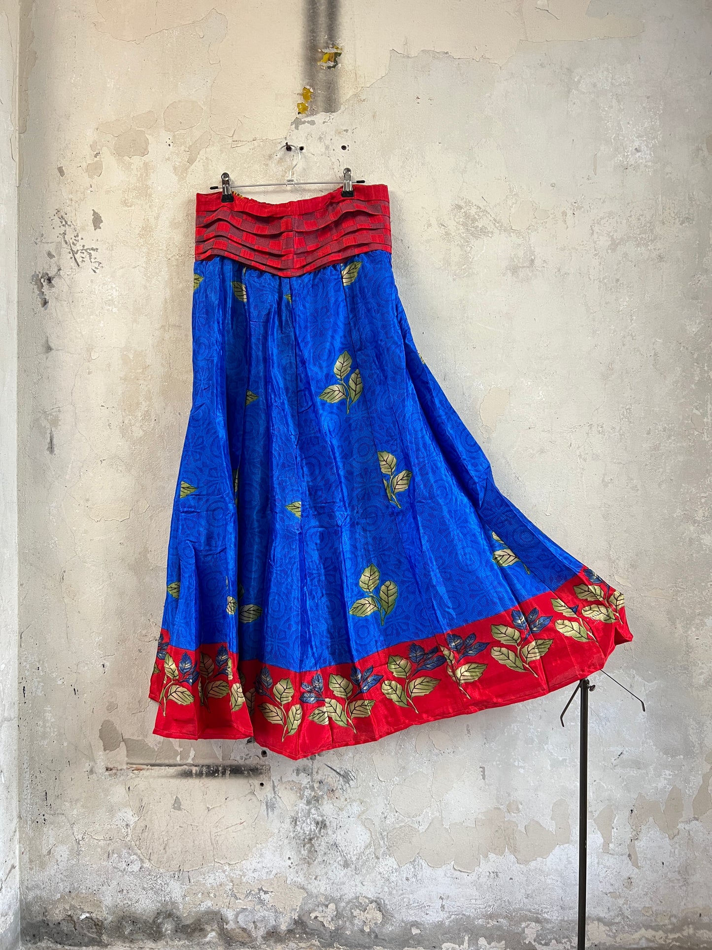 Vintage Saree Silk Pleated Skirt