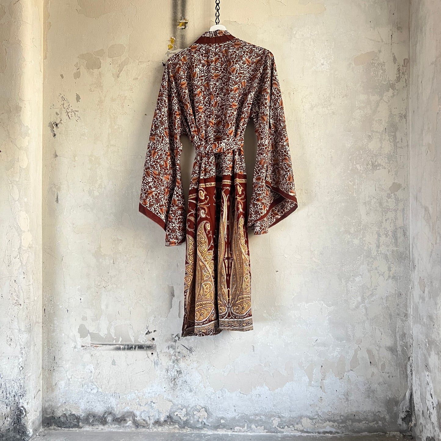 Vintage Saree Silk Batwing Kimono