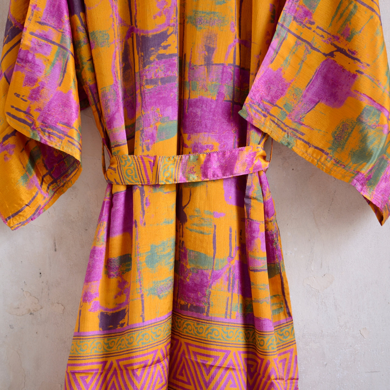 Long Vintage Silk Kimono