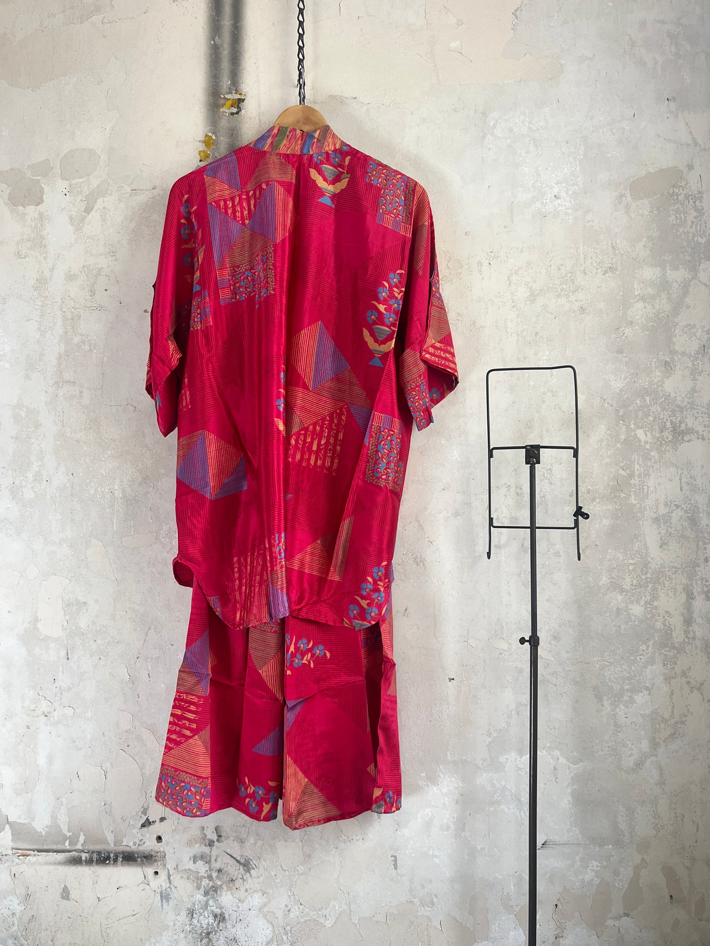 Vintage Saree Silk Trousers & Shirt Co-ordinated Set