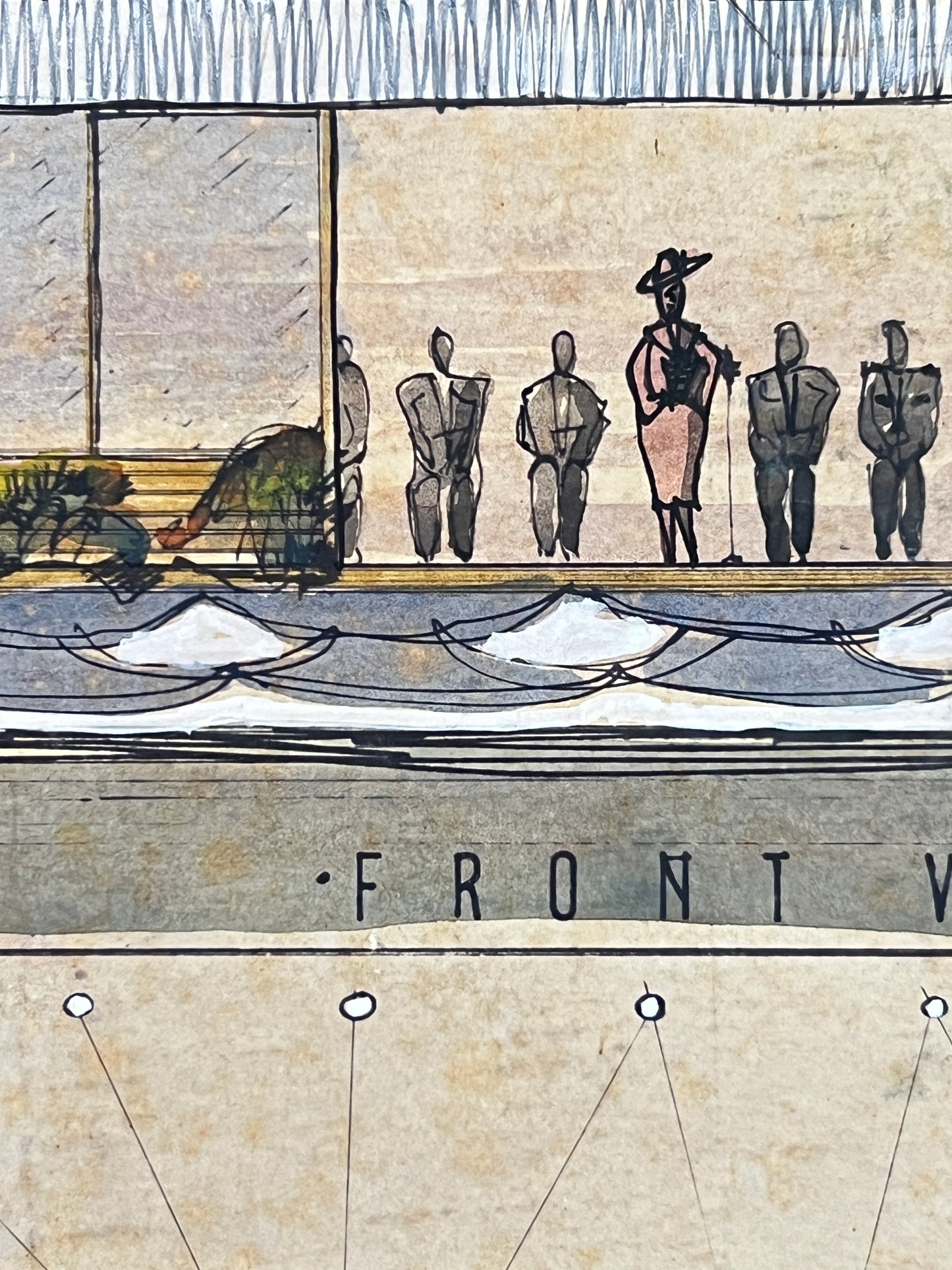 Original plans for the Royal Dais used during the opening ceremony of the Forth Road Bridge