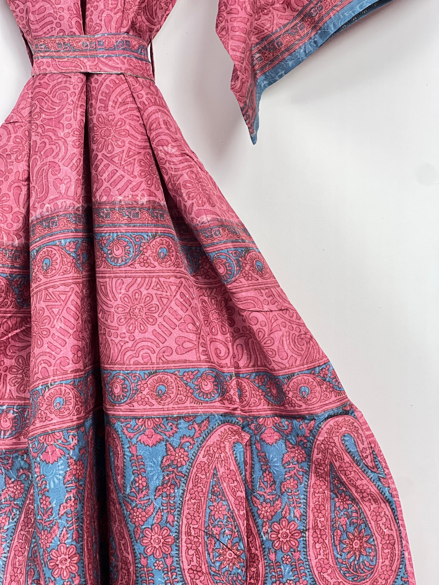 Vintage Saree Silk Kimono / Duster - Long
