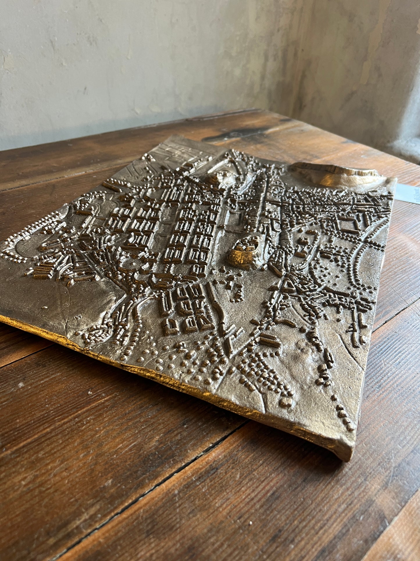 Bronze Street Map of 1830s Edinburgh