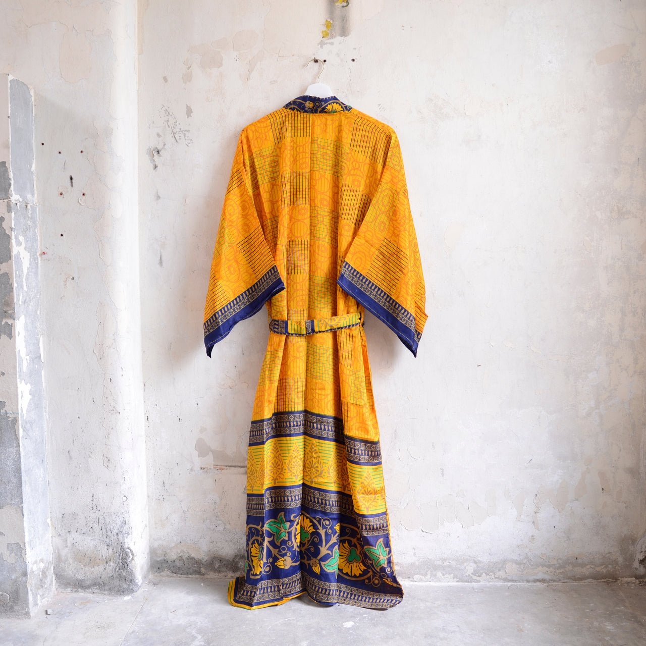 Vintage Saree Silk Kimono / Duster - Long