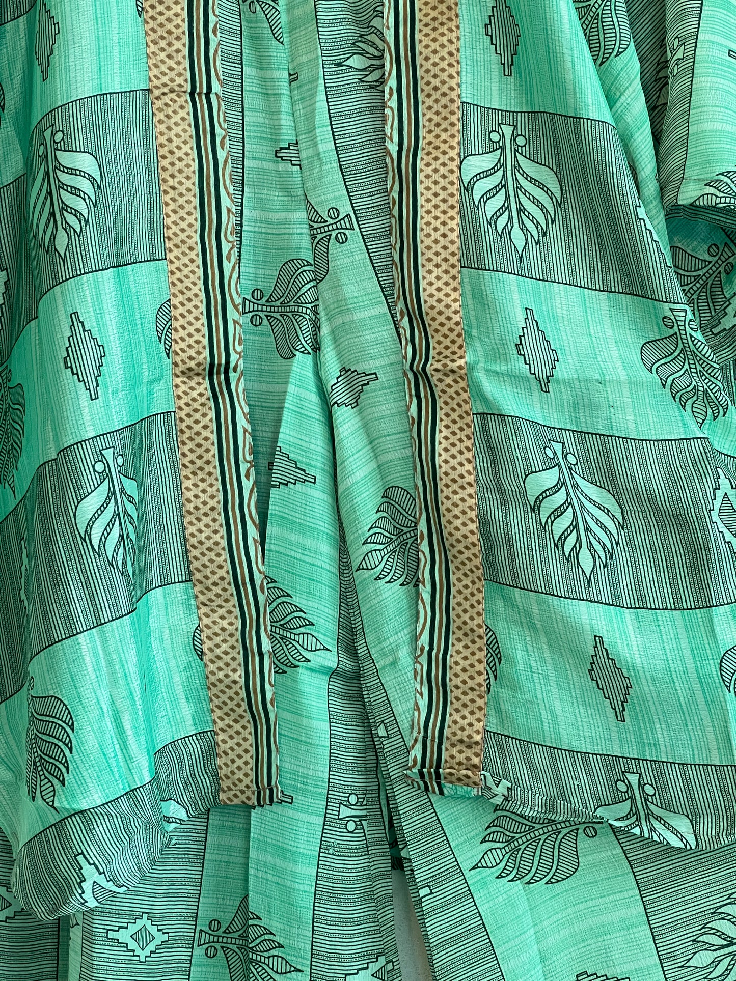 Vintage Saree Silk Trousers & Shirt Co-ordinated Set