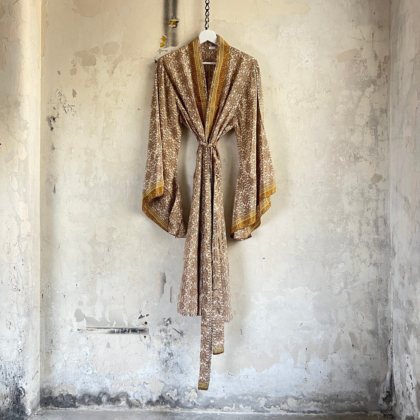 Vintage Silk Batwing Kimono