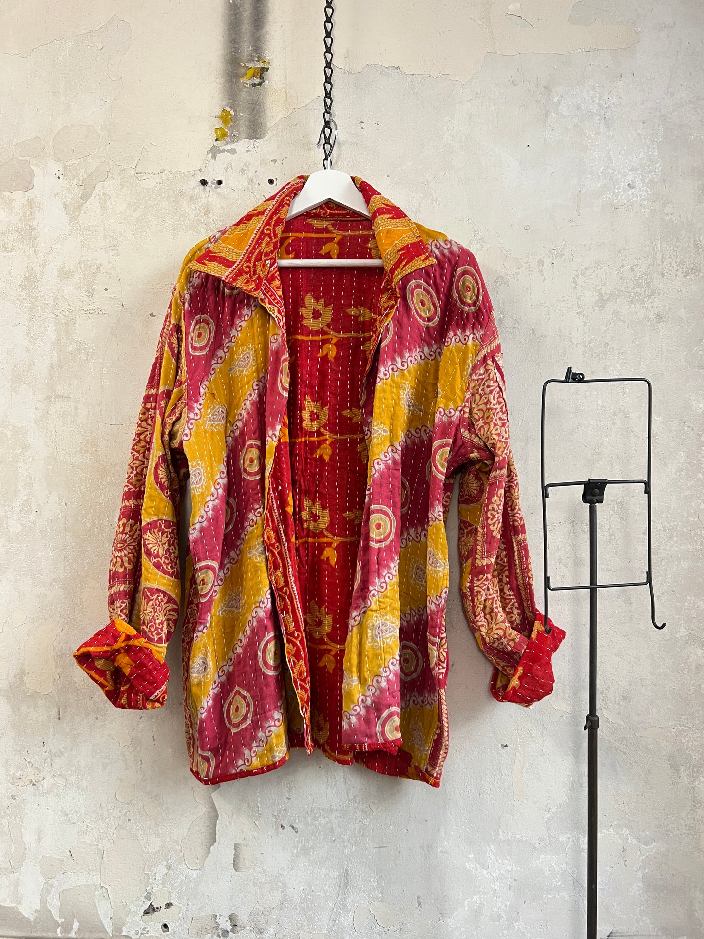 Vintage Cotton Kantha Reversible Jacket ~ No 4