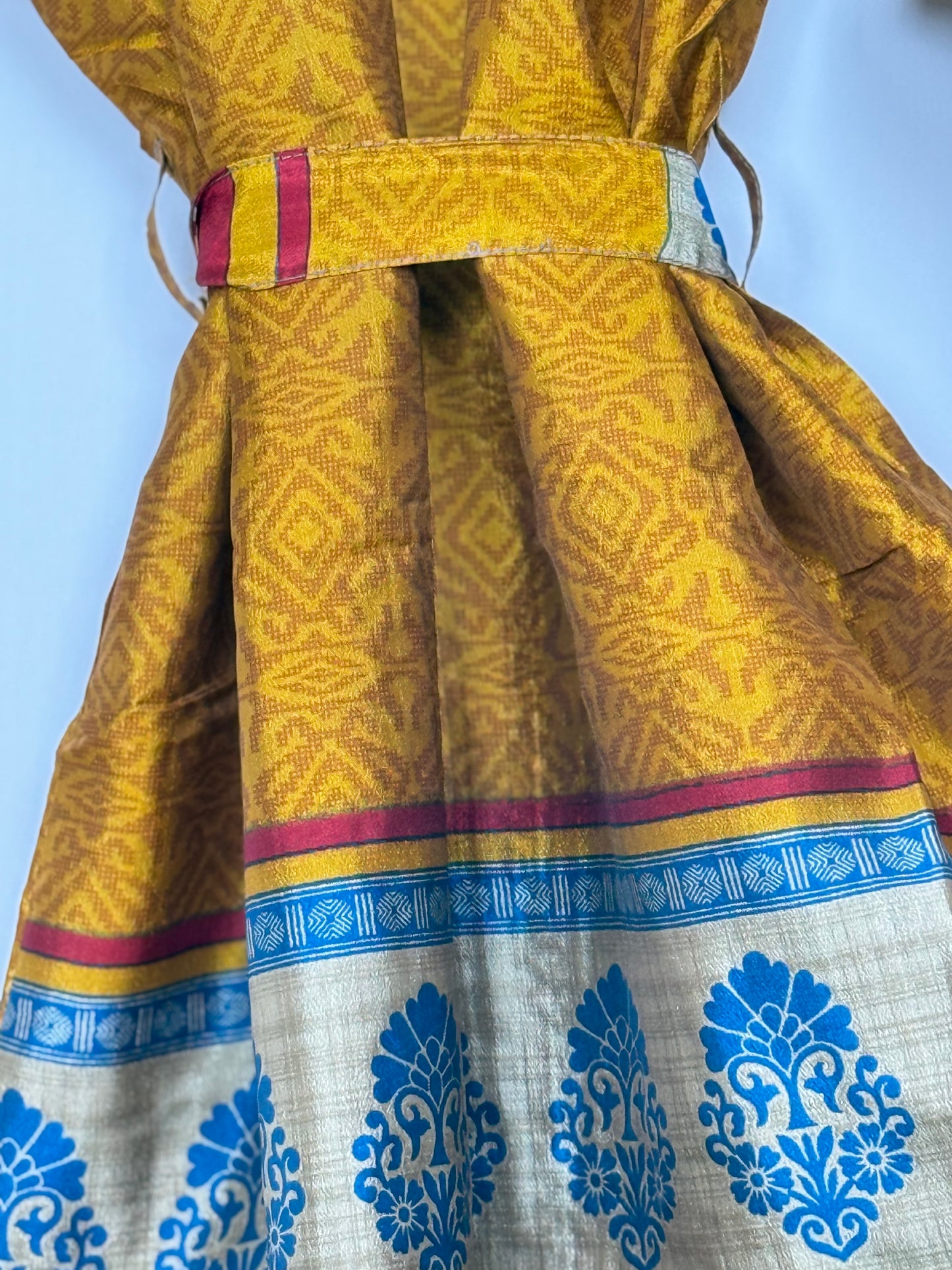 Vintage Saree Silk Kimono / Duster - Long