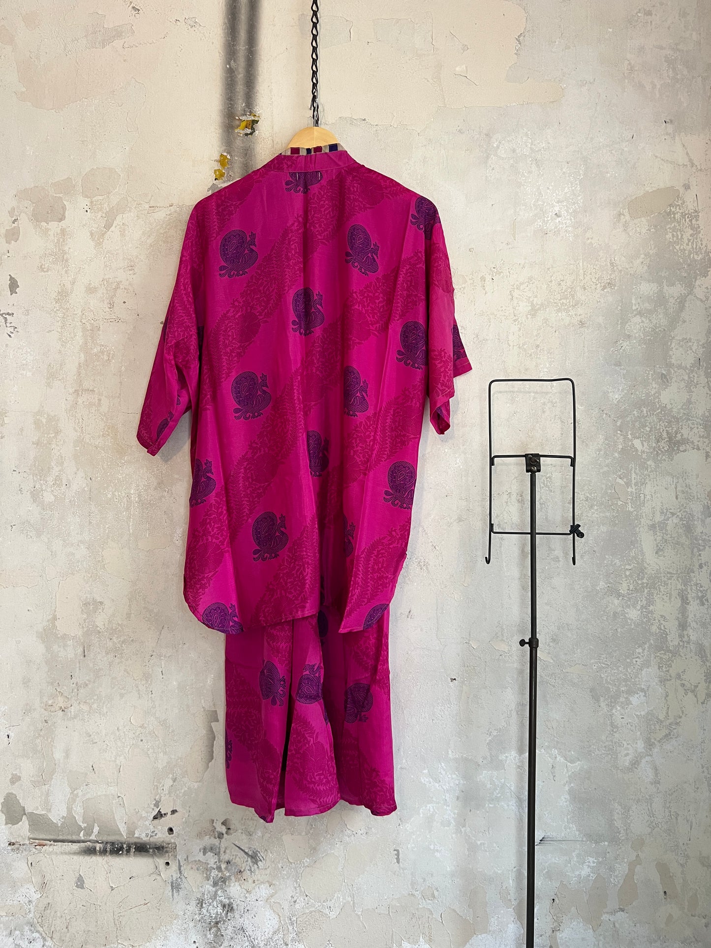 Vintage Saree Silk Trousers & Shirt Co-ordinated Set