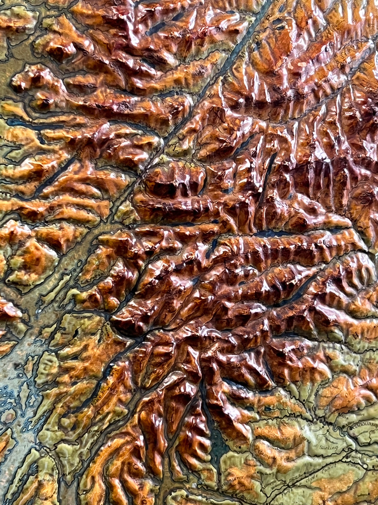 Late 19thC Relief Map of Scotland