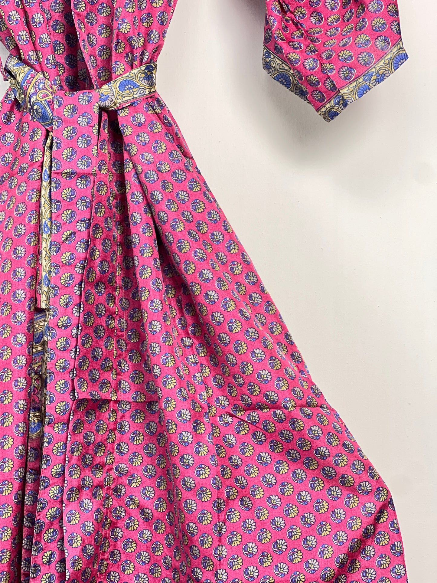 Vintage Saree Silk Kimono / Duster - Long