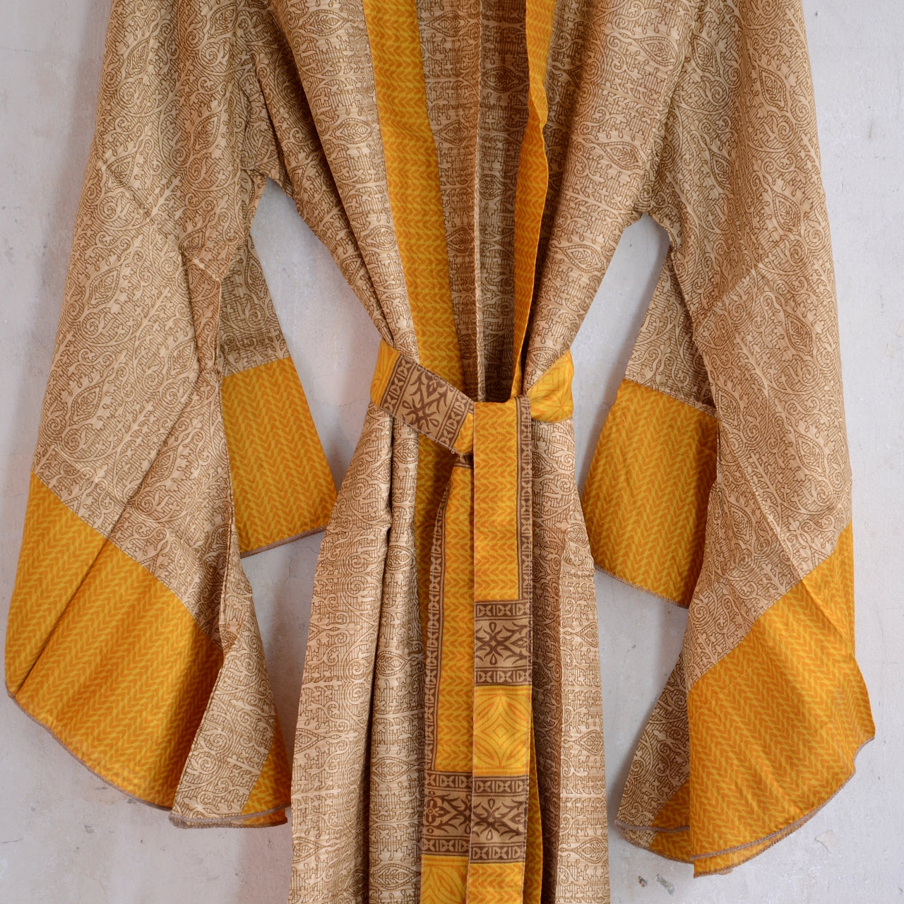 Vintage Saree Silk Batwing Kimono