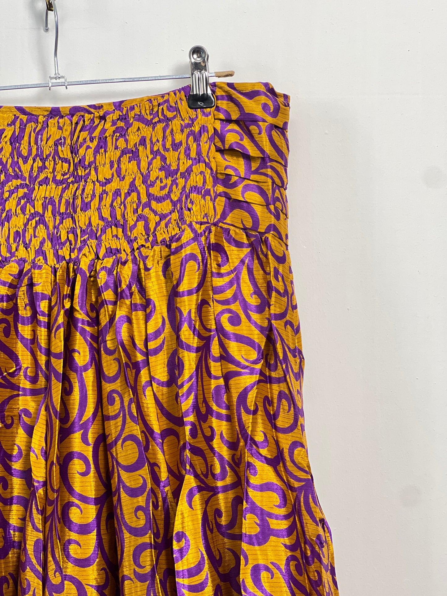 Vintage Saree Silk Pleated Skirt