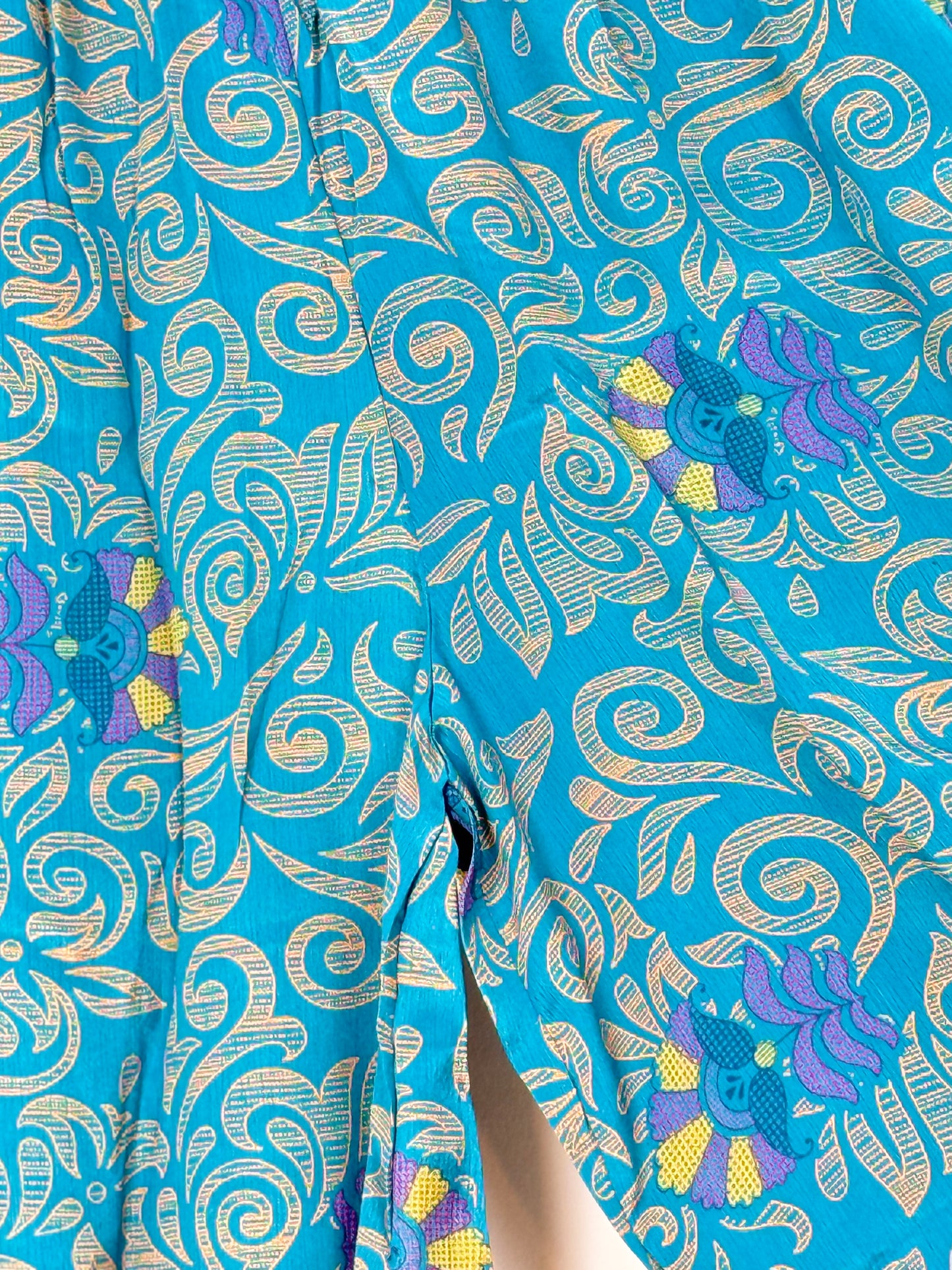 Vintage Saree Silk Trousers & Shirt Co-ordinated Set