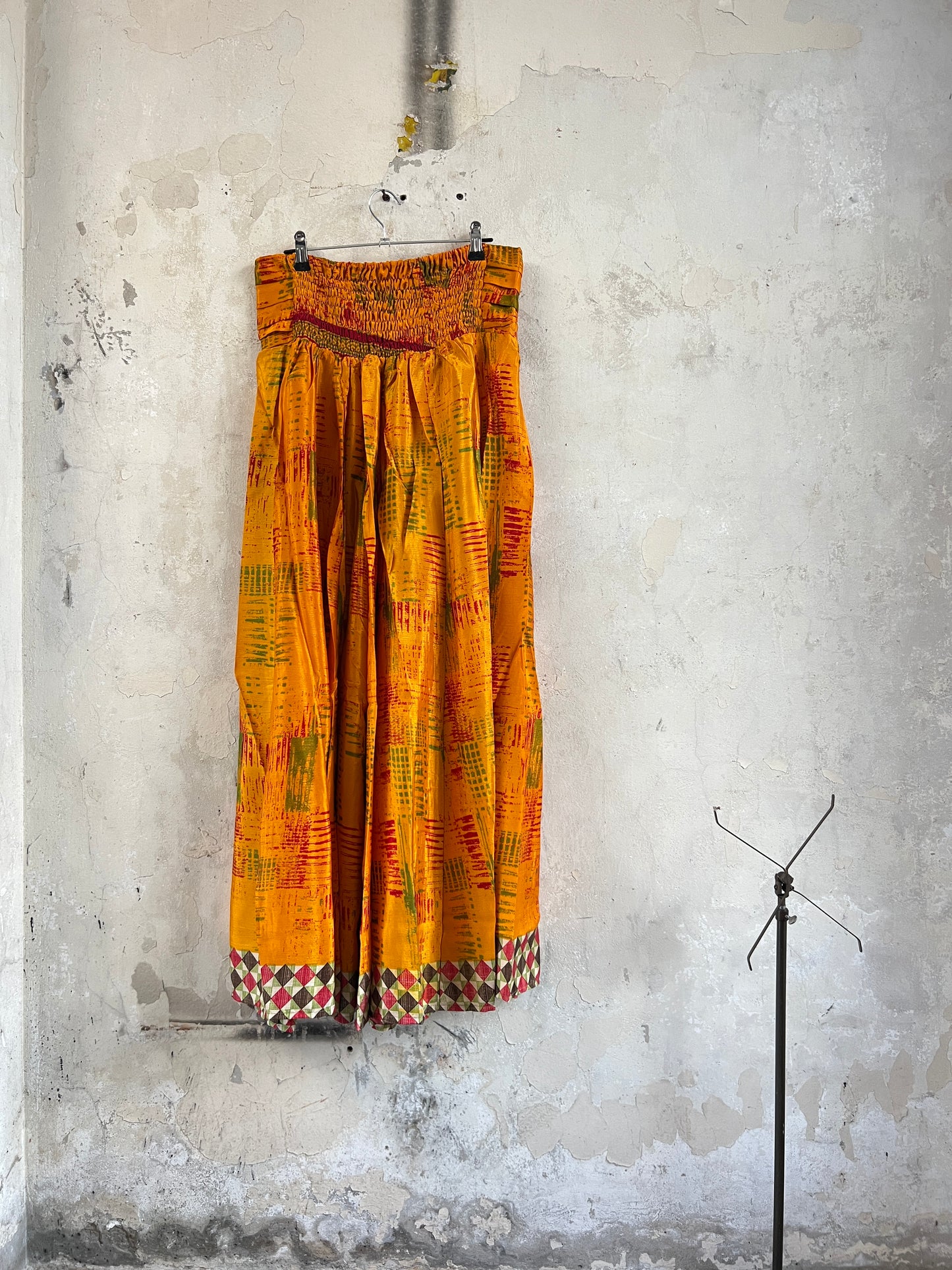 Vintage Saree Silk Pleated Skirt