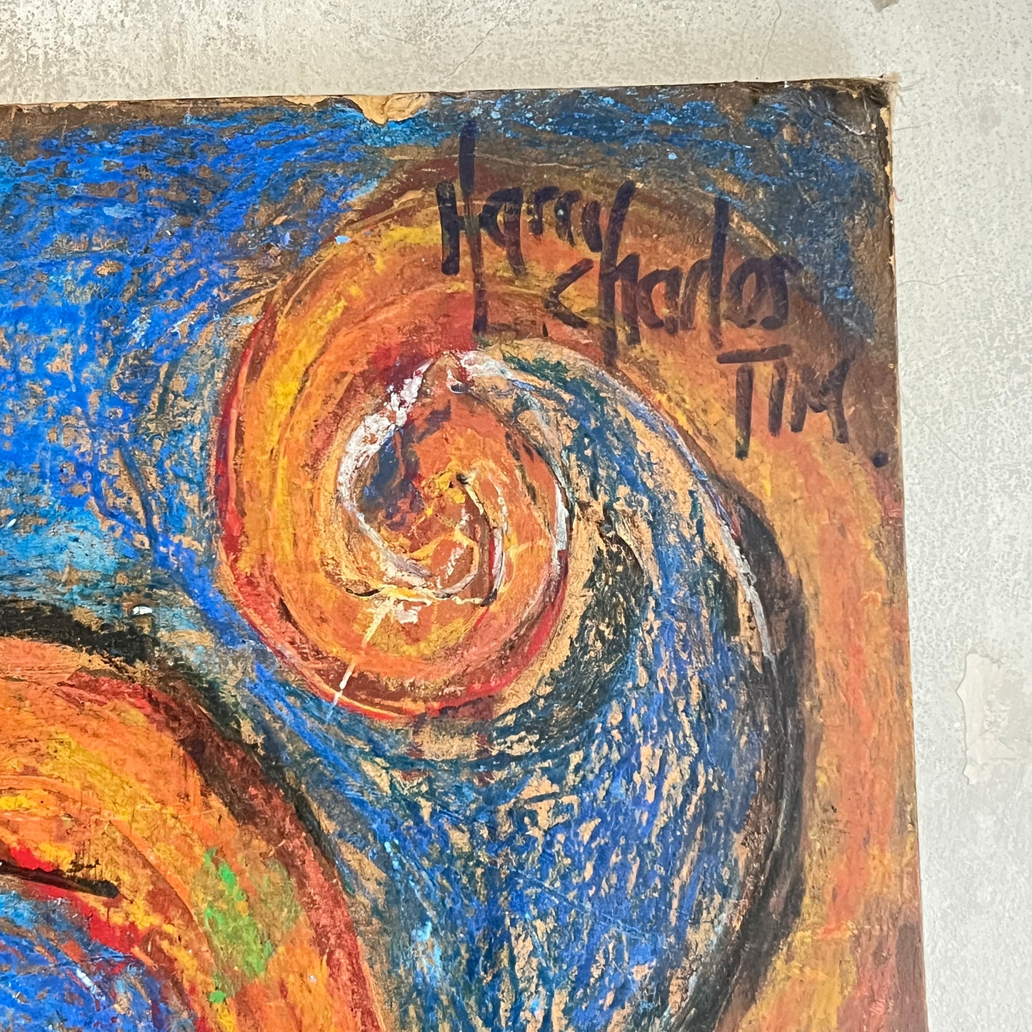 Double sided original mixed media artworks ‘The Prince’ and ‘The Tree of Life’ by contemporary artist Harry Charles Tim