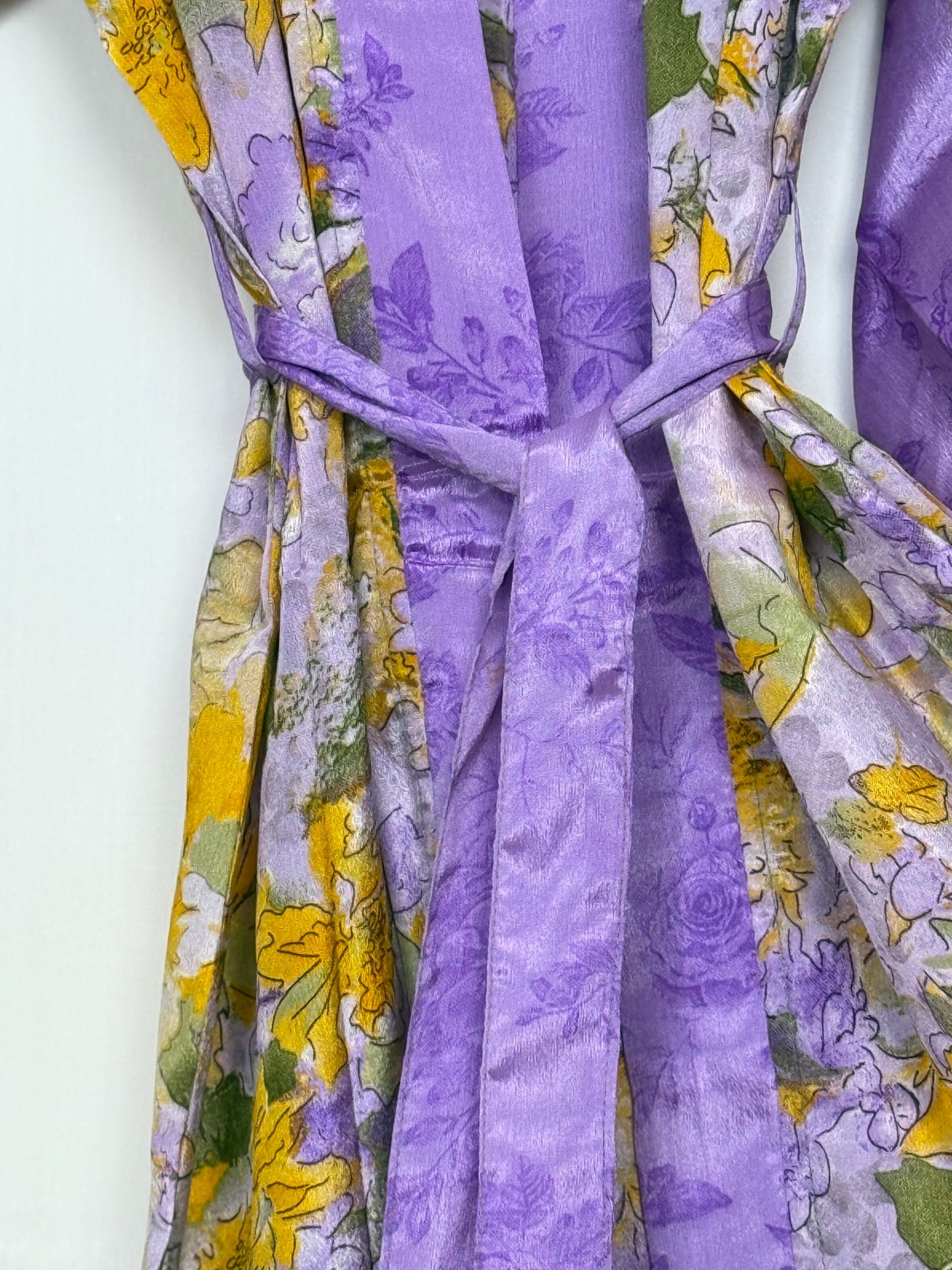 Vintage Saree Silk Kimono / Duster - Long