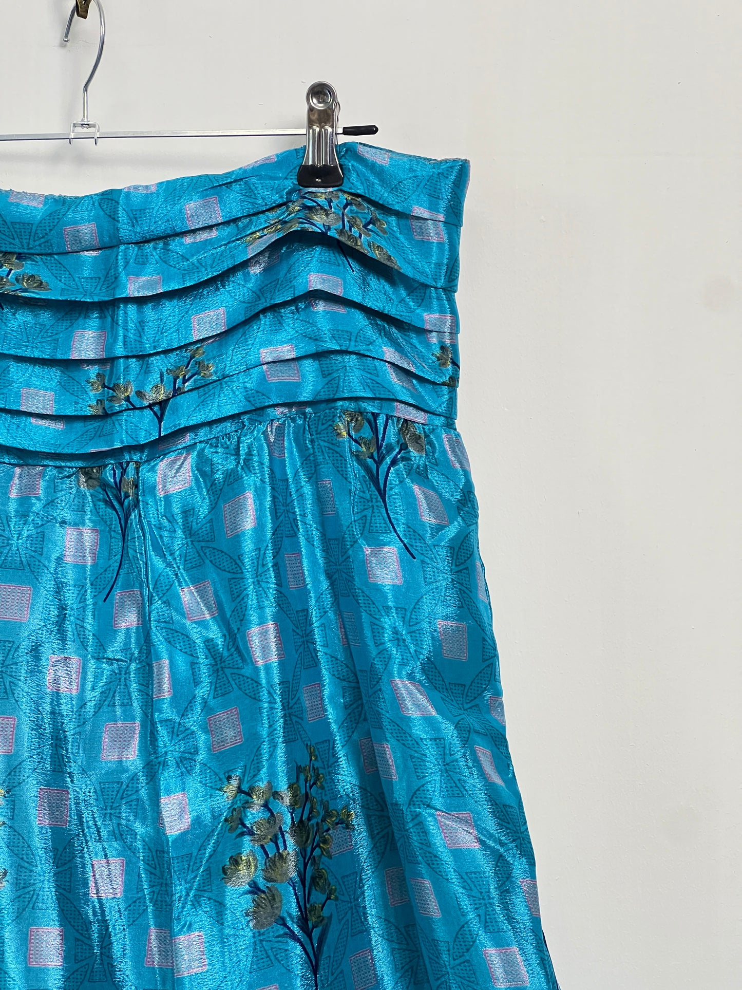Vintage Saree Silk Pleated Skirt