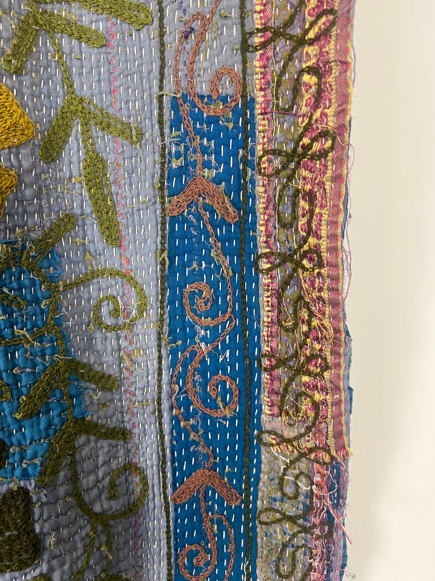 Vintage Kantha Suzani Quilt