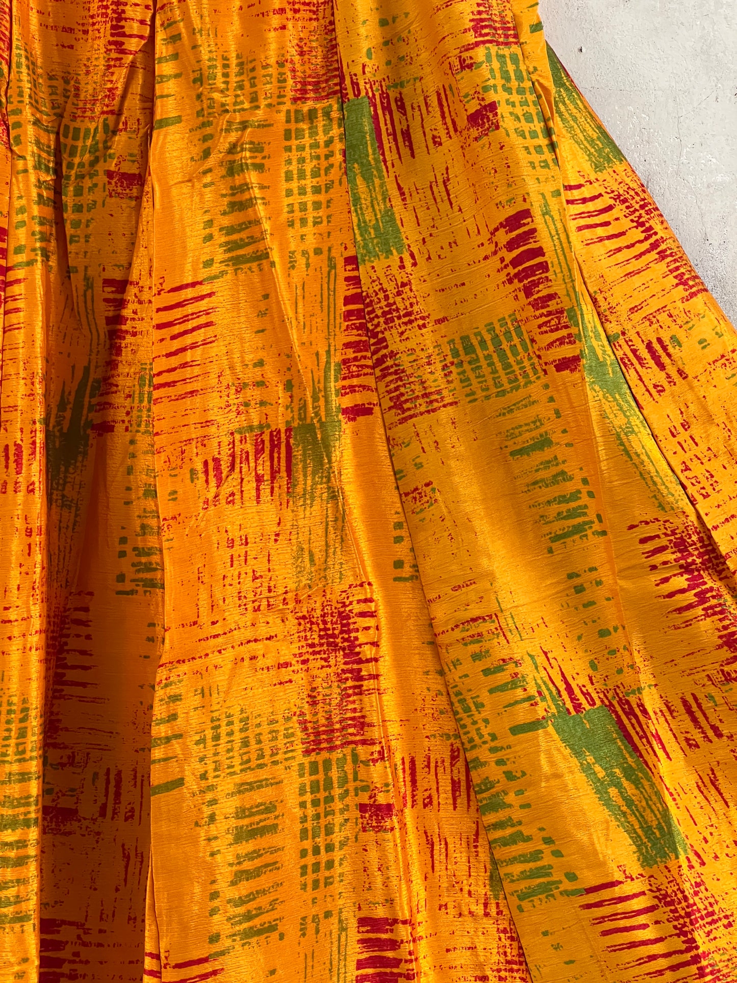 Vintage Saree Silk Pleated Skirt