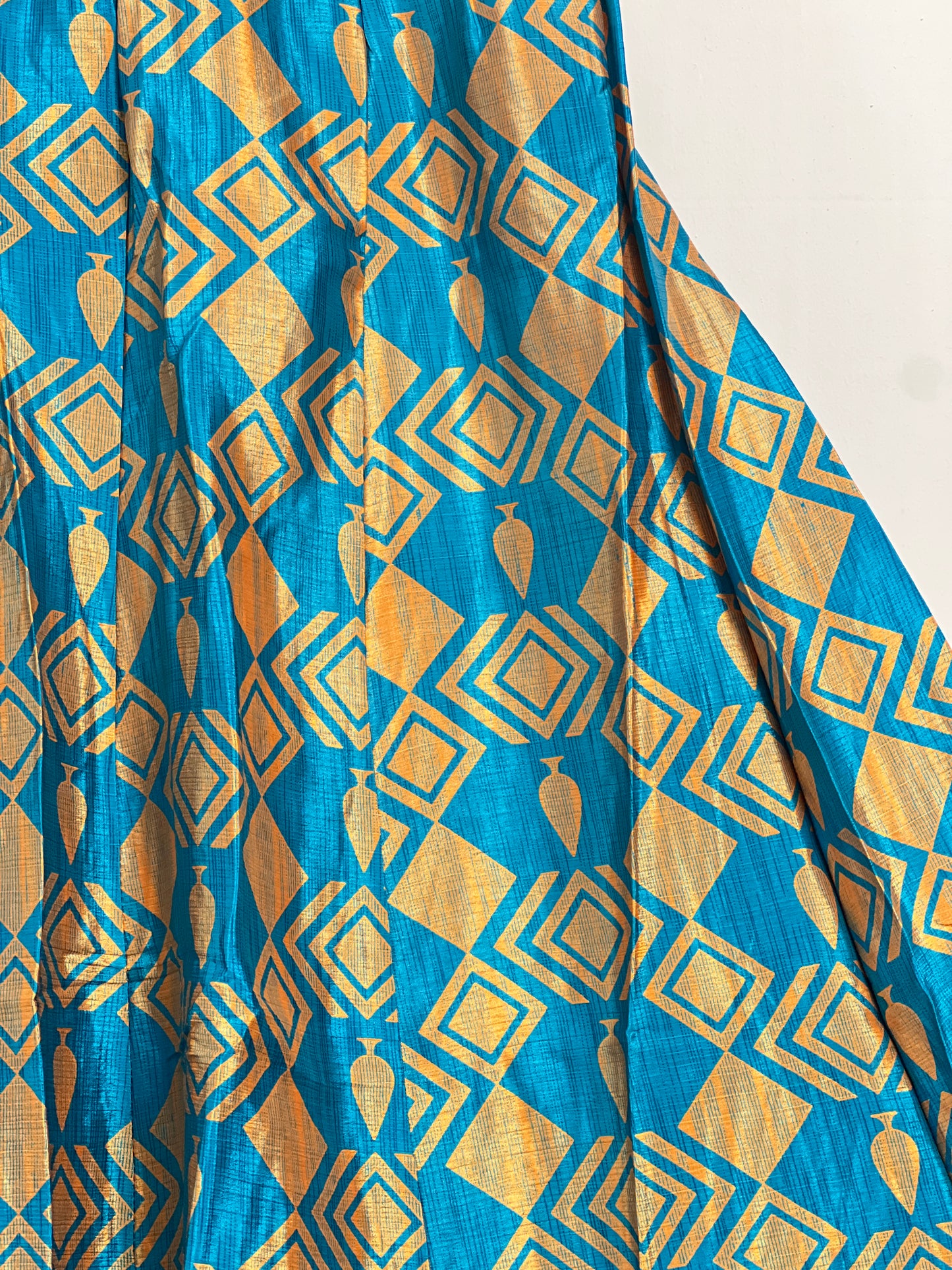 Vintage Saree Silk Pleated Skirt