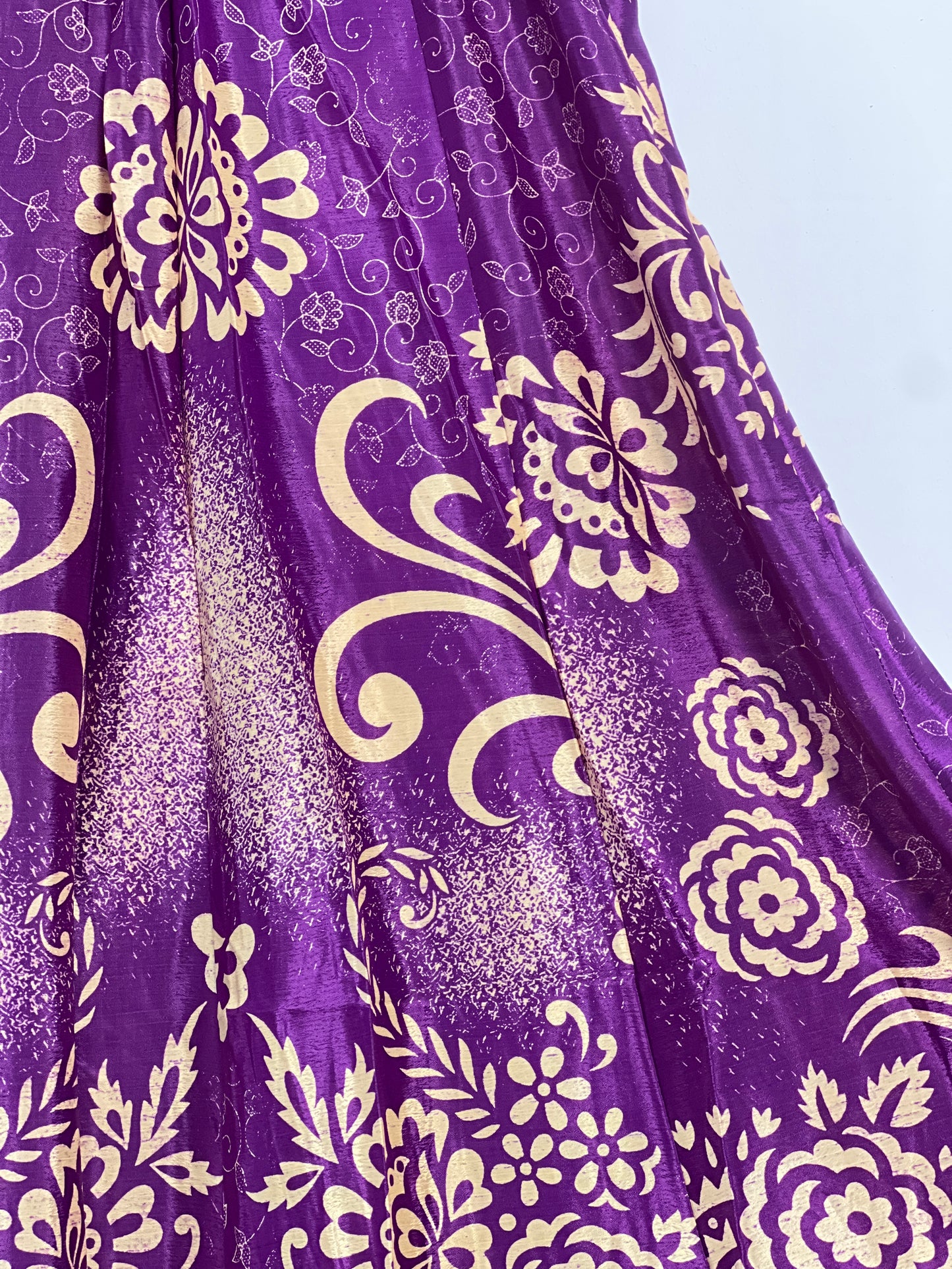 Vintage Saree Silk Pleated Skirt