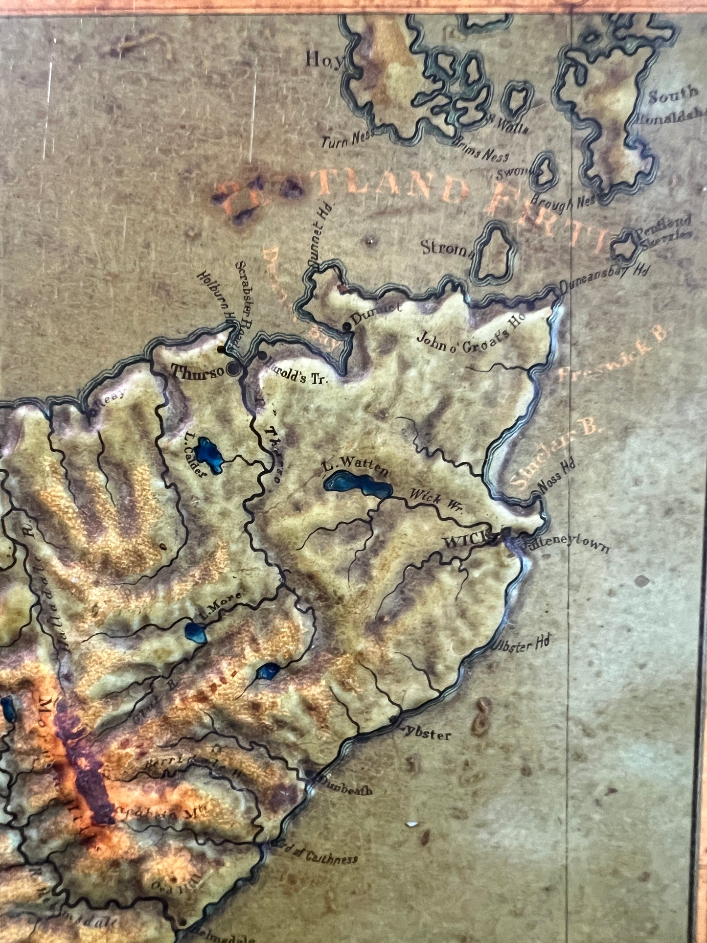 Late 19thC Relief Map of Scotland