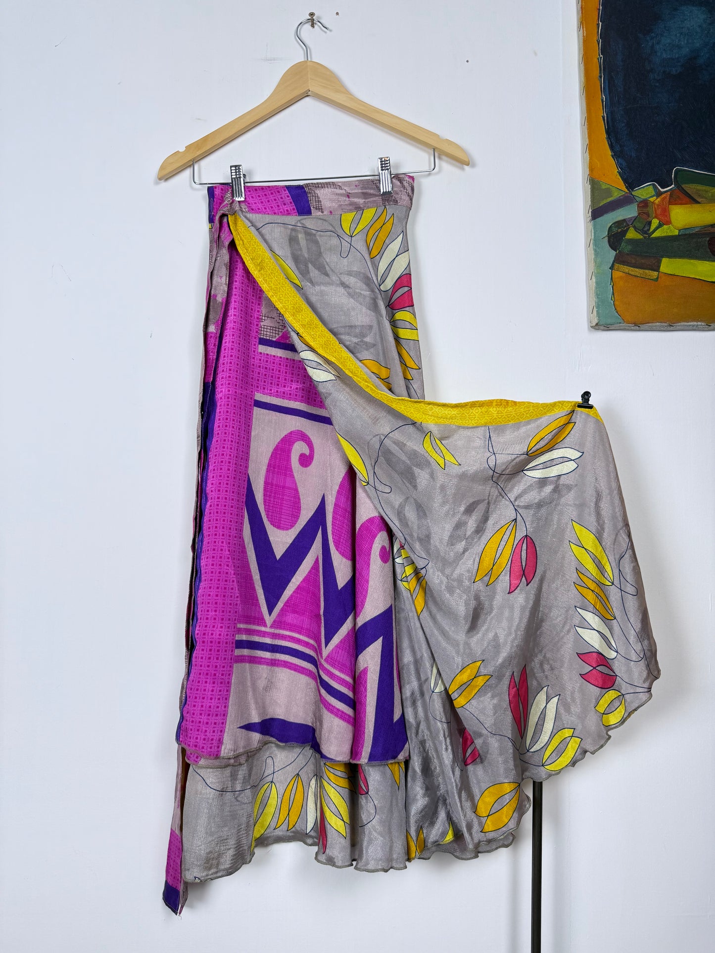 Vintage Saree Silk Wrap Skirt