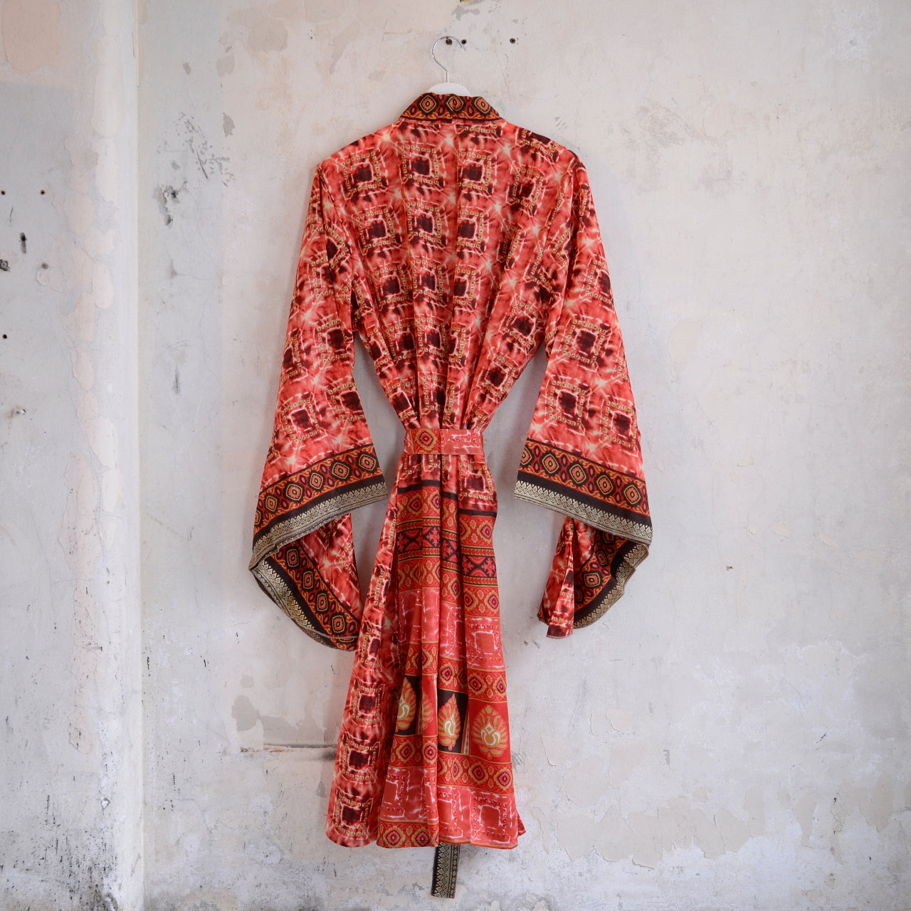 Vintage Saree Silk Batwing Kimono