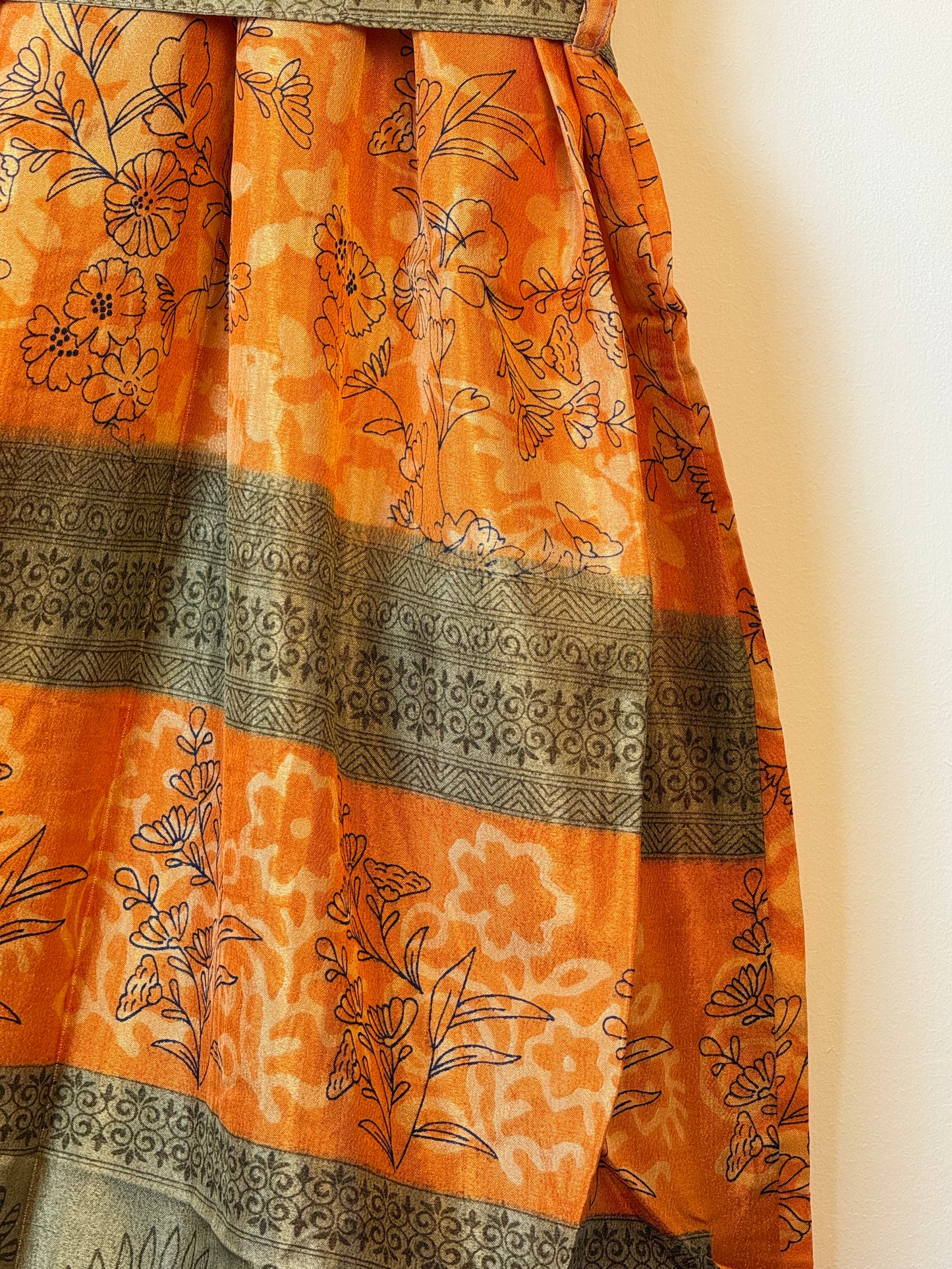 Vintage Saree Silk Kimono / Duster - Long