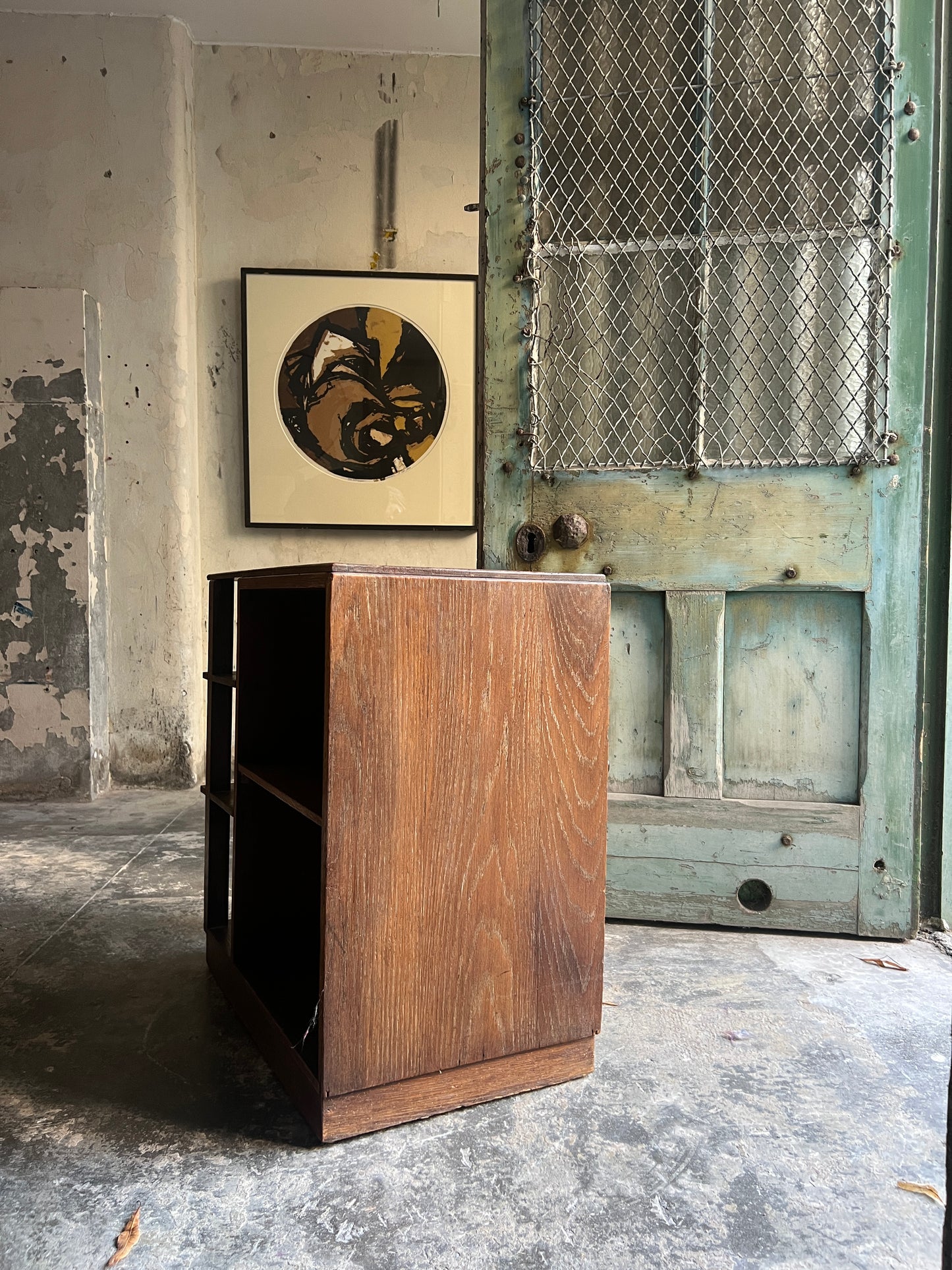 English Three Sided Modernist Compact Bookcase ~ 1930’s