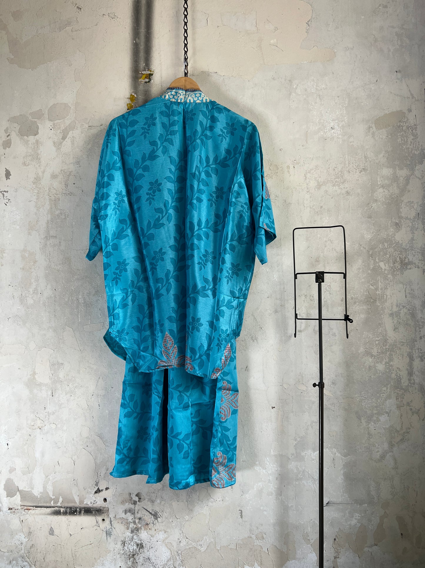 Vintage Saree Silk Trousers & Shirt Co-ordinated Set