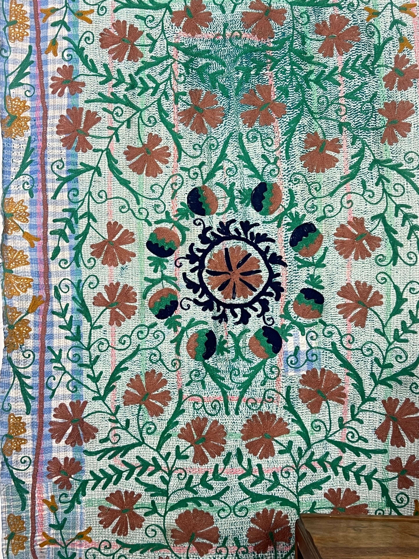 Vintage Kantha Suzani Quilt