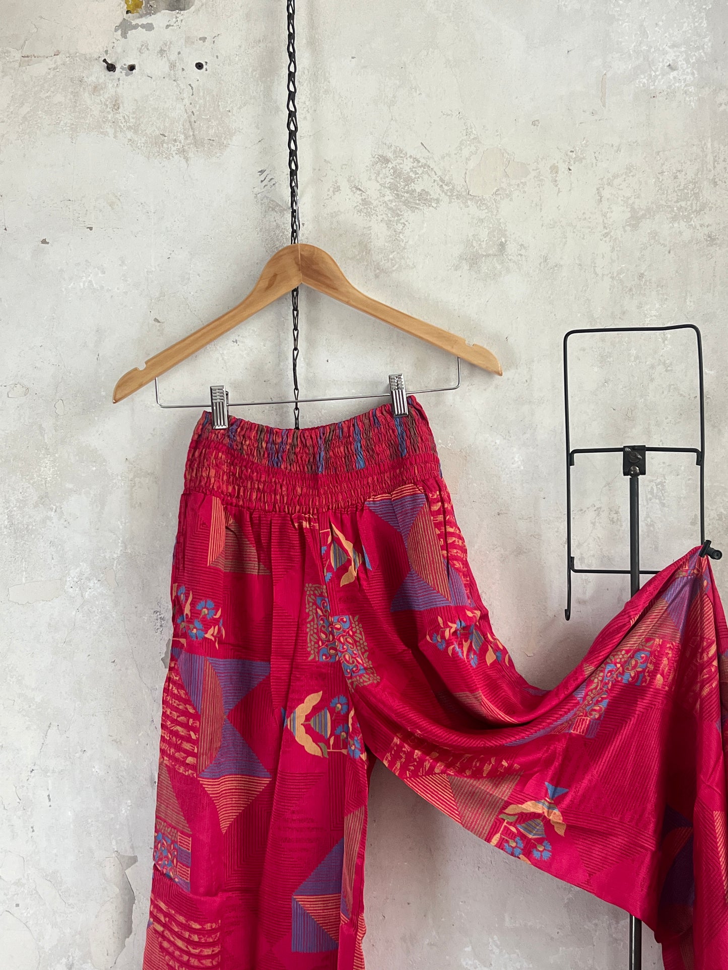 Vintage Saree Silk Trousers & Shirt Co-ordinated Set