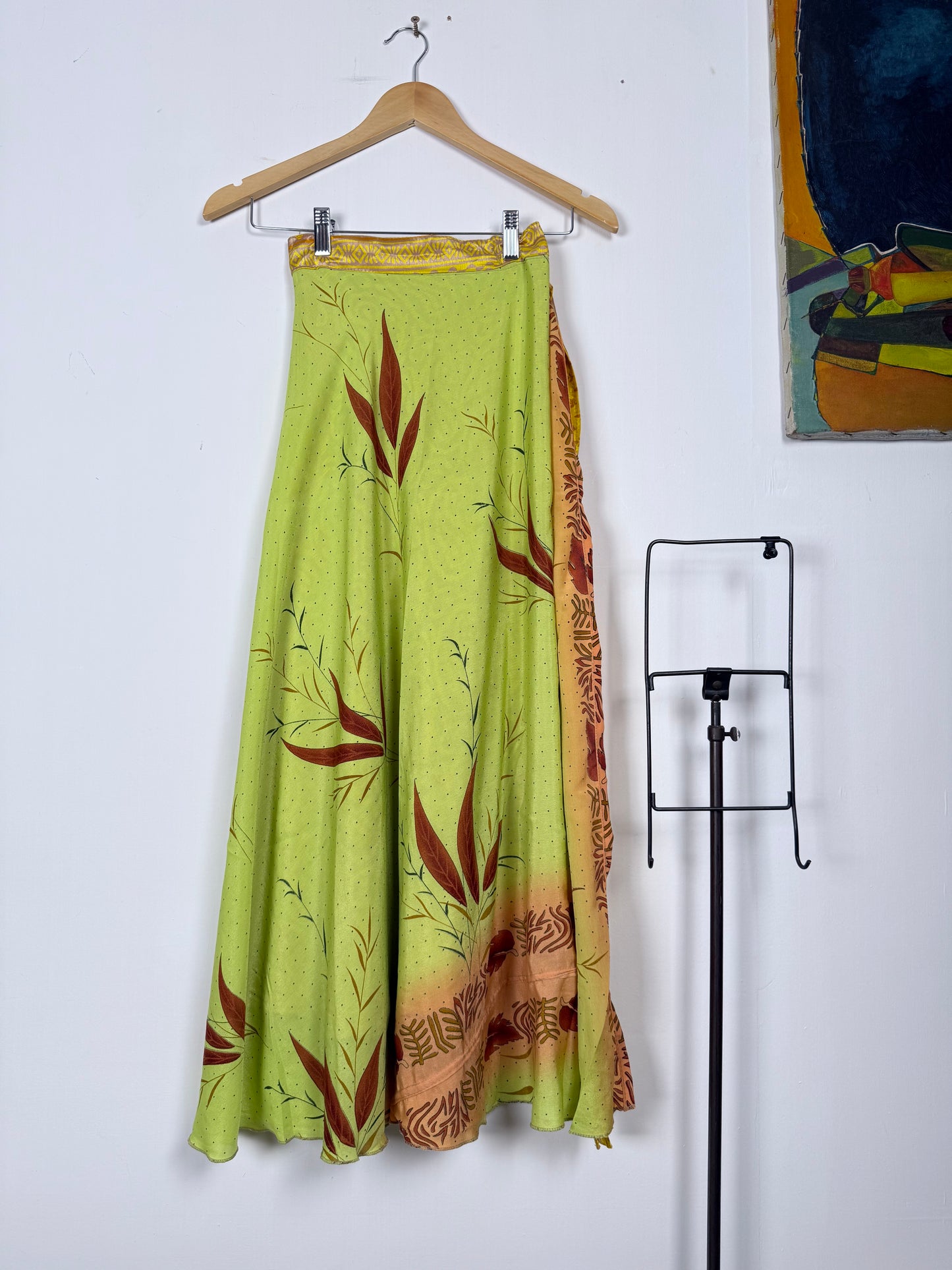 Vintage Saree Silk Wrap Skirt