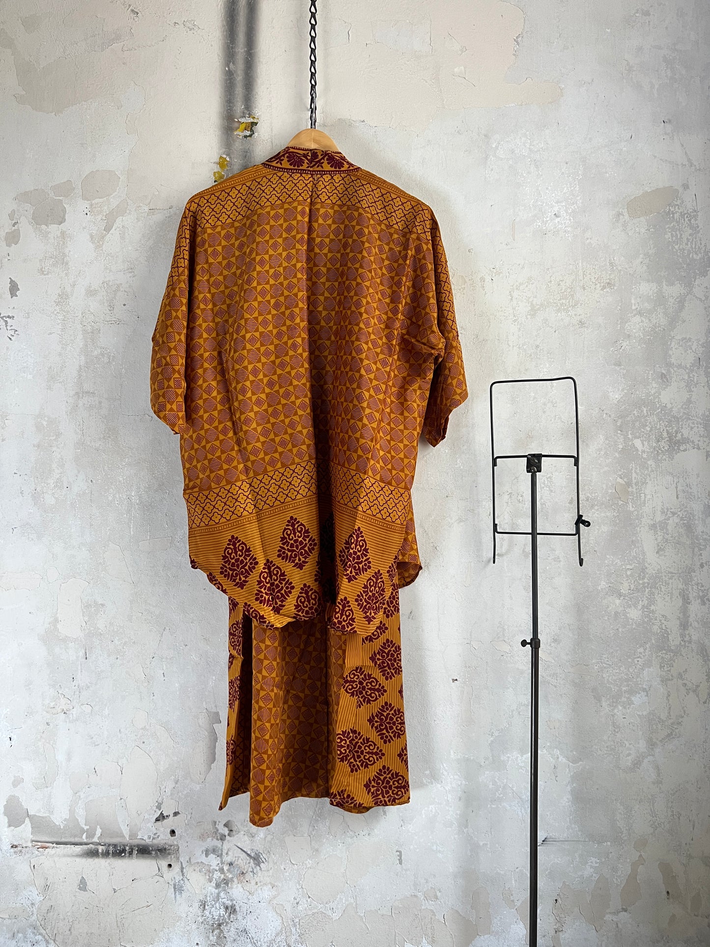 Vintage Saree Silk Trousers & Shirt Co-ordinated Set