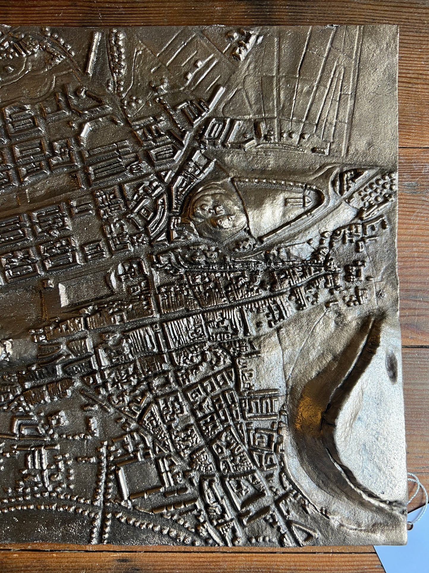 Bronze Street Map of 1830s Edinburgh