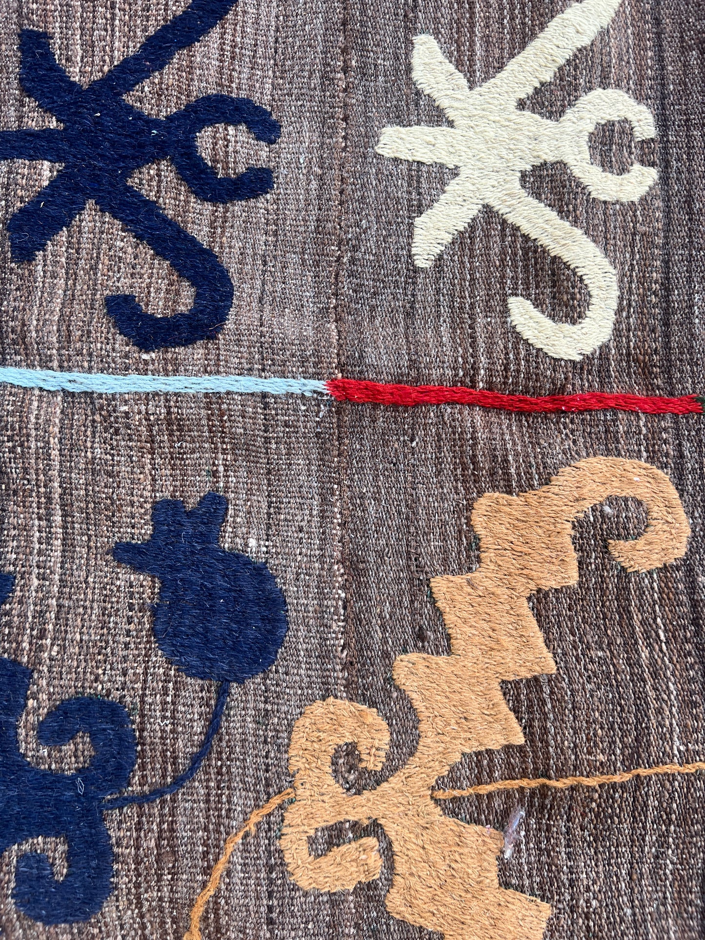 Handmade Wool Traditional Suzani Uzbeki Kilim Rug - 382cm by 260cm - No 2