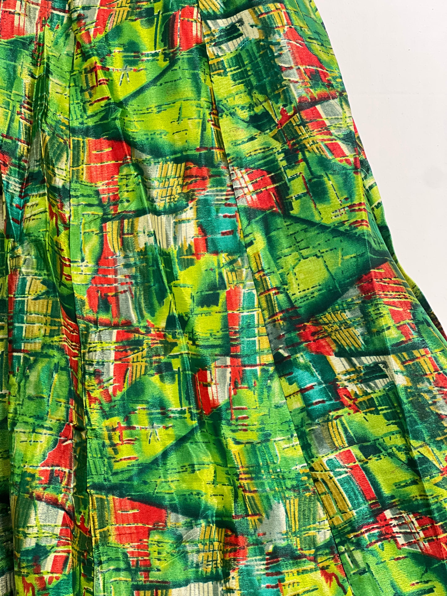 Vintage Saree Silk Pleated Skirt