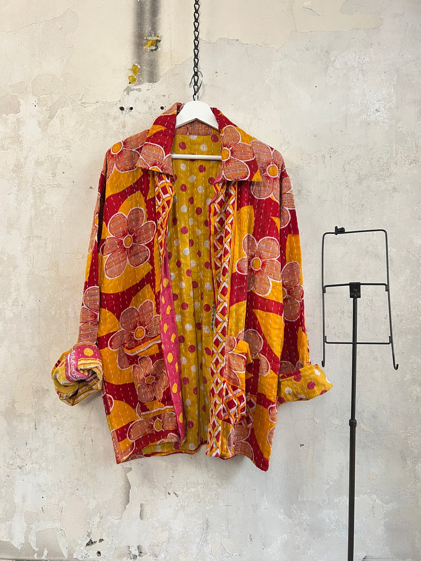 Vintage Cotton Kantha Reversible Jacket ~ No 20