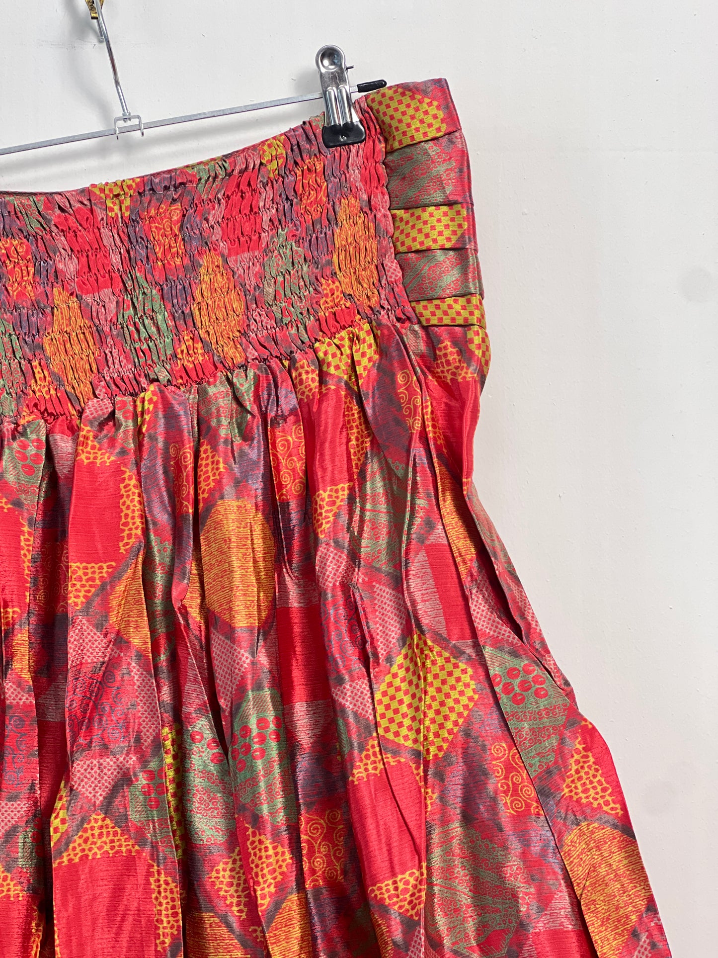 Vintage Saree Silk Pleated Skirt